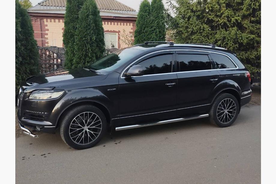 Audi Q7 2005-2015 гг. Багажник (поперечины) на интегрированные рейлинги Skybar V2 120 см (2 шт) Фото 4