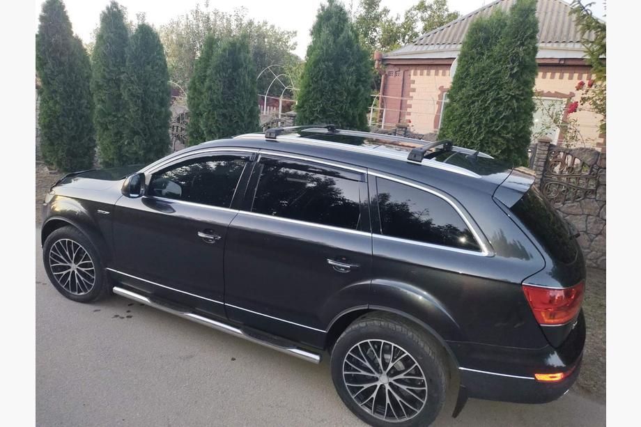 Audi Q7 2005-2015 гг. Багажник (поперечины) на интегрированные рейлинги Skybar V2 120 см (2 шт) Фото 5