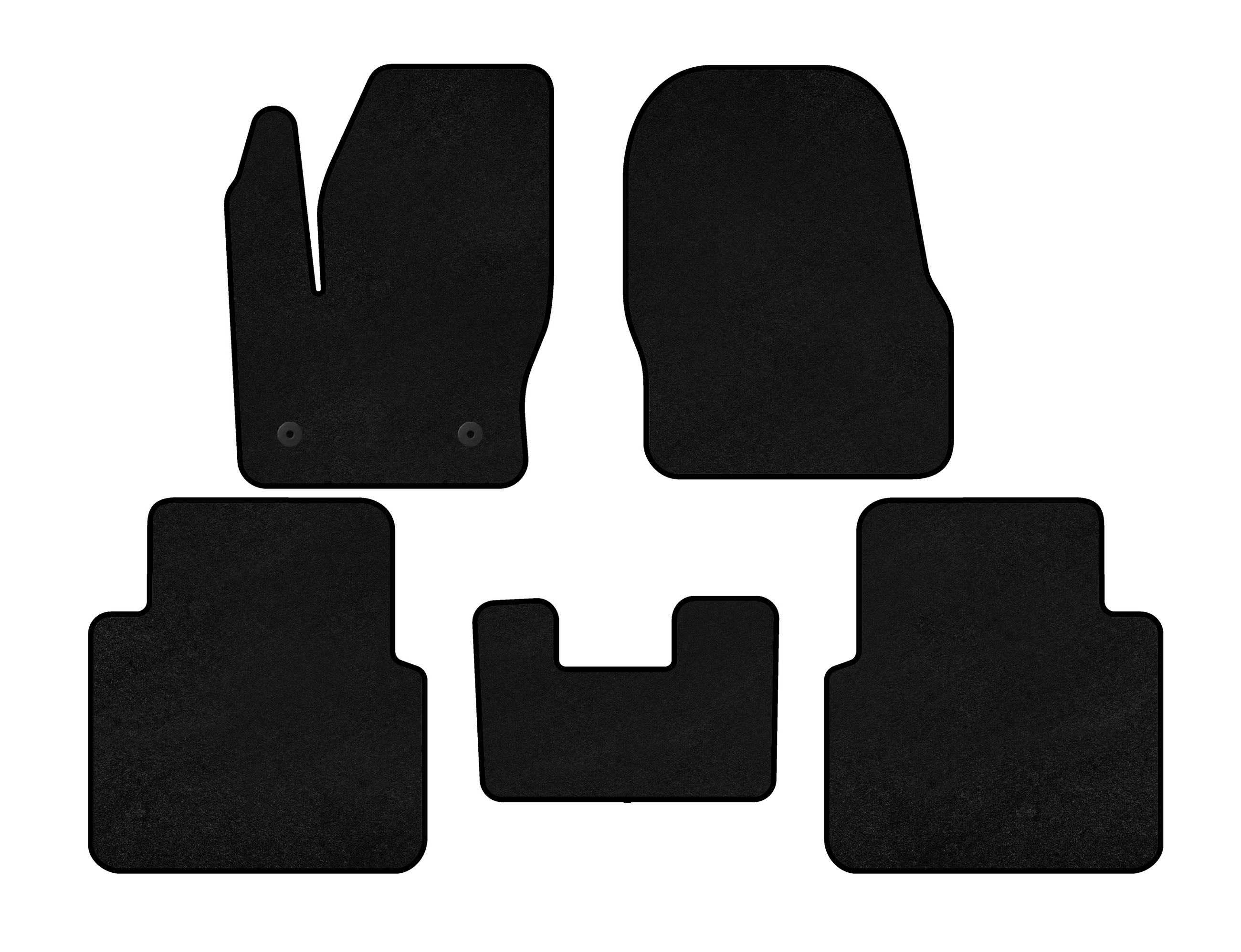 Килимки текстильні Deluxe (Чорний) для Ford Connect 2014-2021 рр