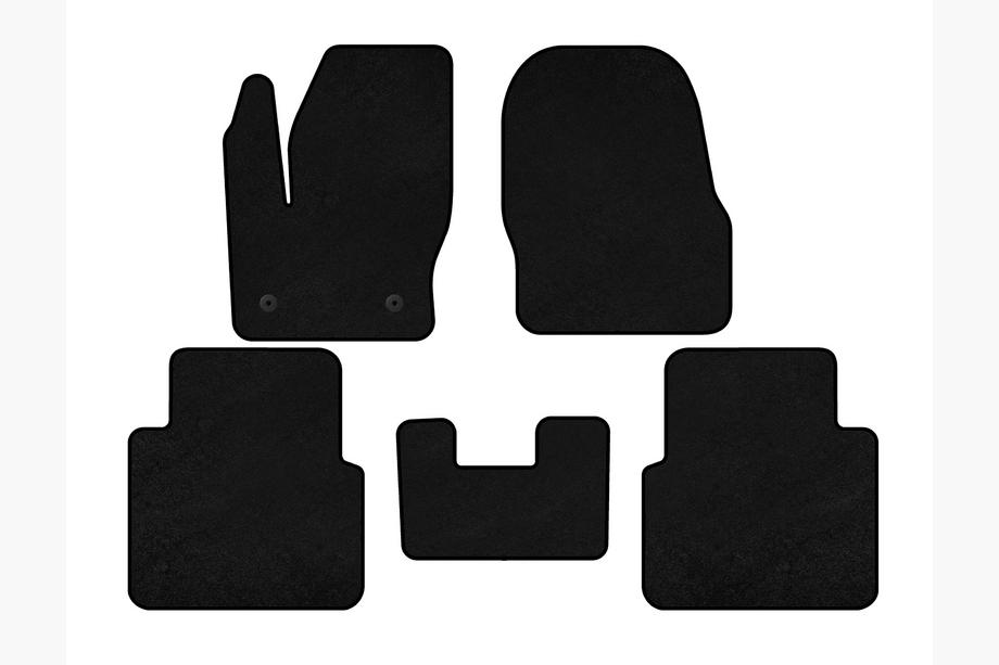 Ford Connect 2014-2021 гг. Текстильные коврики Deluxe (Черный) Image