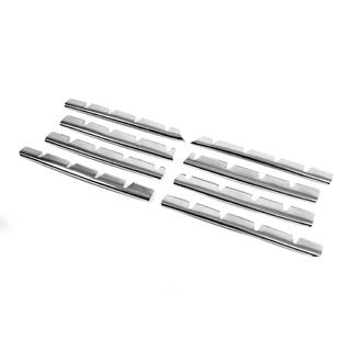 Хромированные накладки на решетку радиатора (8 шт., нержавейка) Fiat Doblo I 2005-2010 гг. фото 3