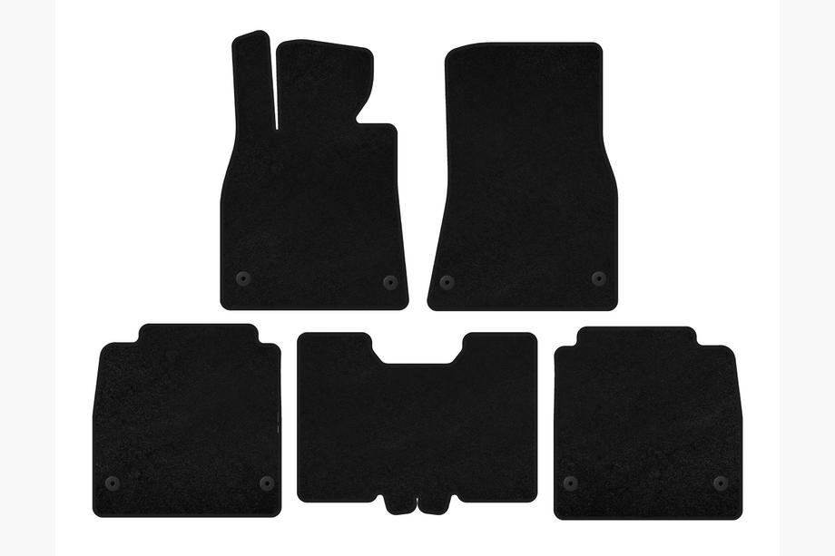 Lexus LS 2007-2017 гг. Текстильные коврики Deluxe (2007-2010, SD, длинная база, черные) Фото 1