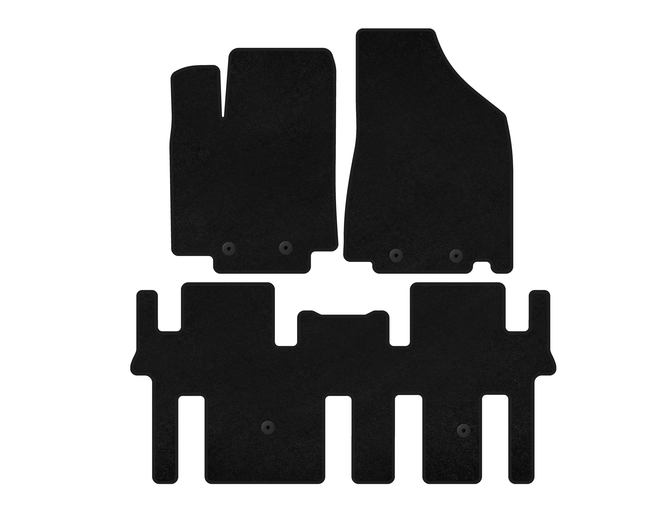 Килимки текстильні Deluxe (Чорний) для Nissan Pathfinder R52 2012-2021 рр