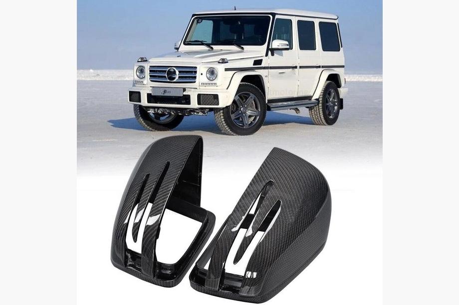 Mercedes G class W463 1990-2018 гг. Накладки на Зеркала Carbon (2 шт) Фото 2