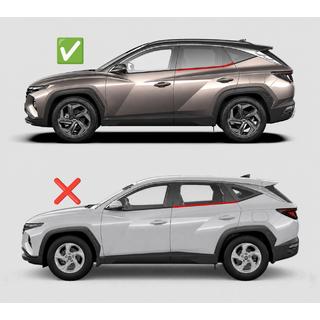 Ветровики на окна (4 шт, HIC) Hyundai Tucson NX4 2021- гг. фото 1