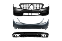 Mercedes C-сlass W205 2014-2021 гг. Комплект обвеса с полным задним бампером (AMG C63-designs 2018-2021) фото 1