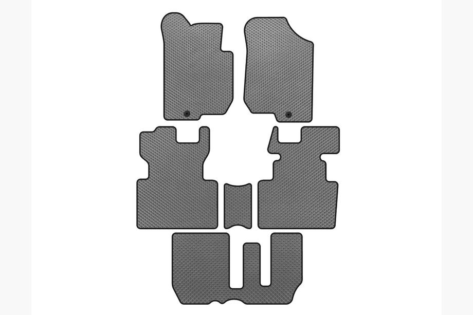 Kia Carens 1999-2012 гг. Коврики EVA (2006-2012, 3 ряда, 7-местный, Серый) Image