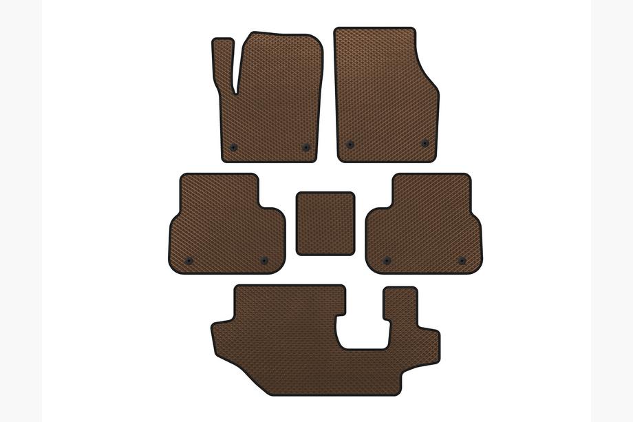 Land Rover Discovery Sport 2014- гг. Коврики EVA (2014-2019, 3 ряда, Коричневые) Image