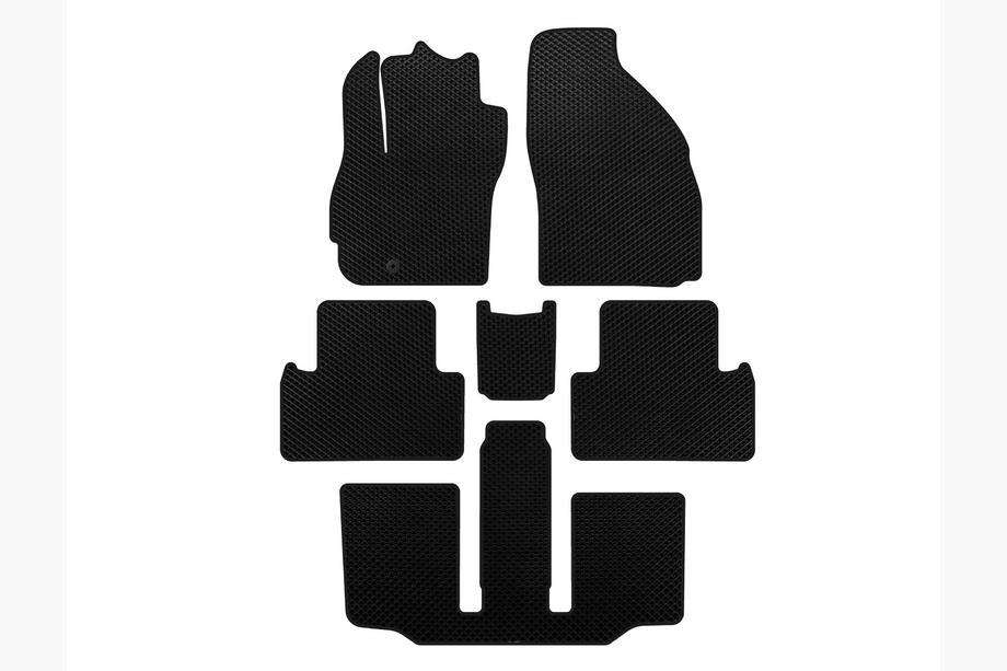 Mazda 5 2005-2009 гг. Коврики EVA (3 ряда, 7-местный, Черный) Image