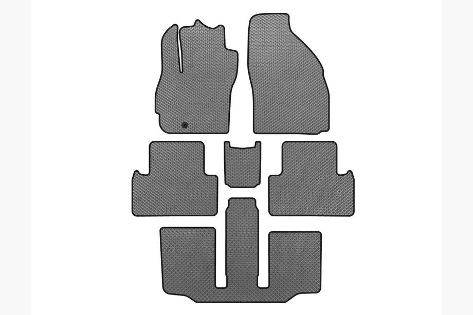 Mazda 5 2005-2009 гг. Коврики EVA (3 ряда, 7-местный, Серый) Image