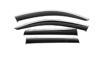 Mitsubishi Outlander 2012-2021 гг. Ветровики с хромированным молдингом Niken Luxury (4 шт) фото 1