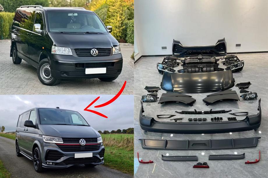 Volkswagen T5 Multivan 2003–2010 гг. Комплект Рестайлинга в T6.1 Sportline Фото 1