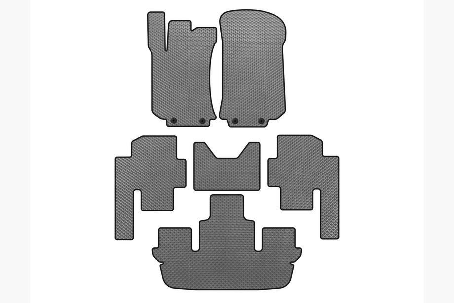 Mercedes R-class W251 2005-2017 гг. Коврики EVA (3 ряда, Серые) Image