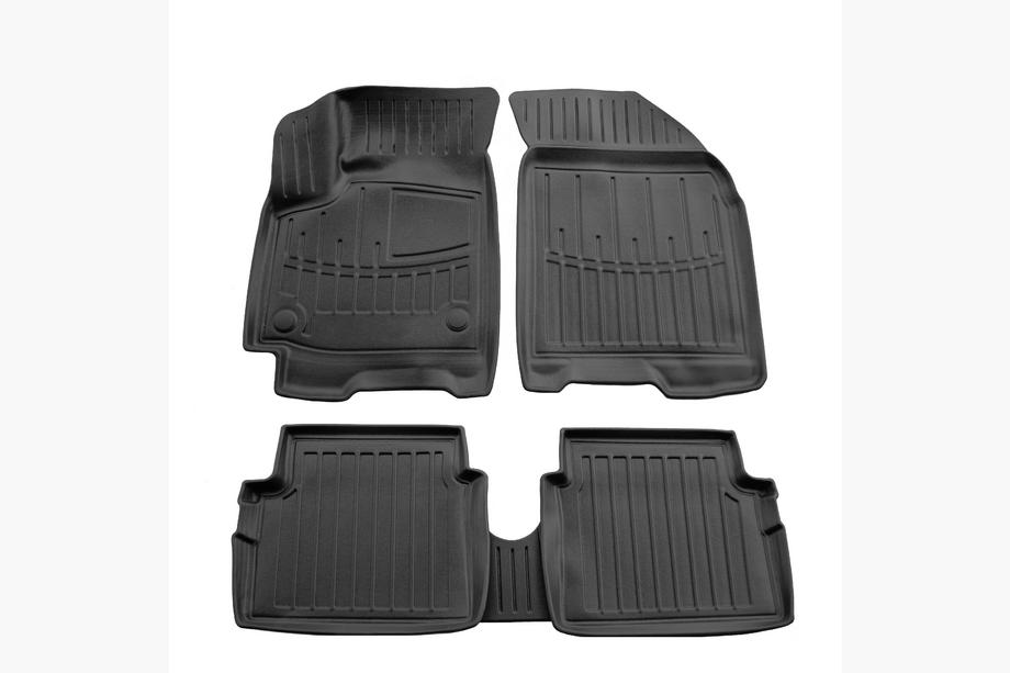 Chevrolet Aveo T250 2005-2011 гг. Резиновые коврики Stingray 3D (5 шт) Image