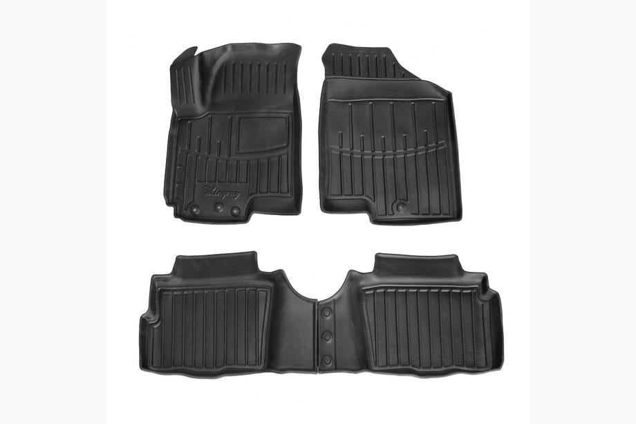 Kia Soul I 2008-2013 гг. Резиновые коврики Stingray 3D (4 шт) Image