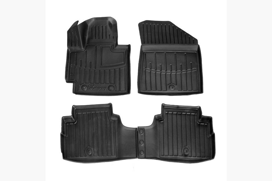 Kia Soul II 2013-2018 гг. Резиновые коврики Stingray 3D (4 шт) Image