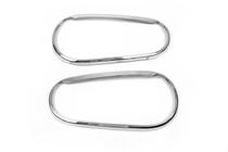 Volkswagen Golf 4 1997-2006 гг. Накладки на фары Очки V3 (2 шт., пластик) фото 3