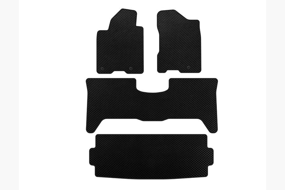 Nissan Armada 2003-2015 гг. Коврики EVA (3 ряда, 2003-2008 Черный) Image