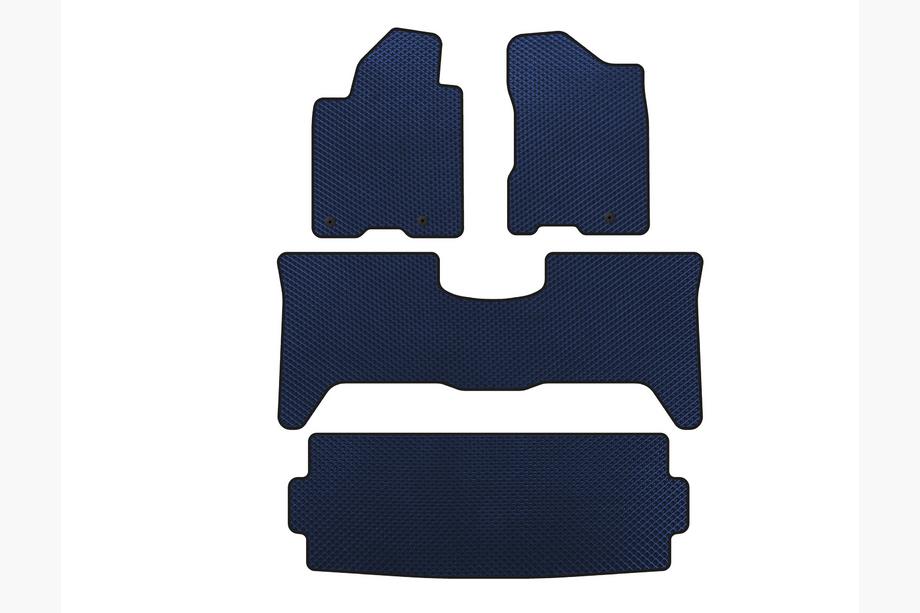 Nissan Armada 2003-2015 гг. Коврики EVA (3 ряда, 2003-2008, Синий) Image