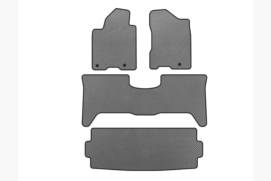 Nissan Armada 2003-2015 гг. Коврики EVA (3 ряда, 2003-2008, Серый) Image