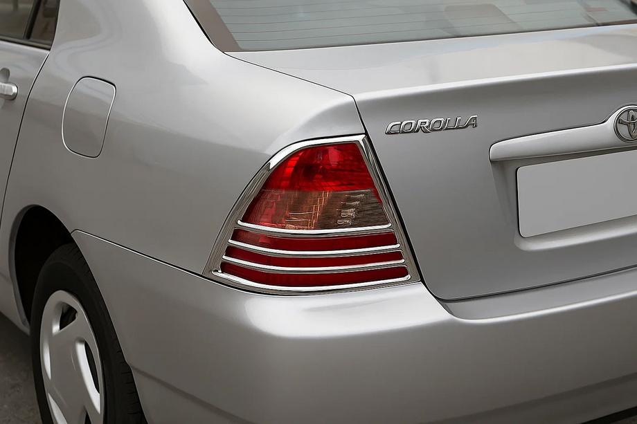 Хром Накладки на Задние Фонари (2002-2004, 2 шт, пластик) Image