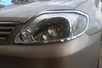 Накладки на фары V1 (2002-2004, 2 шт., пластик) фото 1