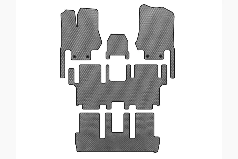 Nissan Quest 2011-2017 гг. Коврики EVA (3 ряда, 7-местный, Серый)
