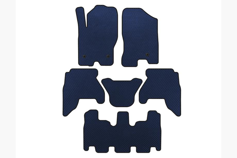 Nissan Pathfinder R51 2005-2014 гг. Коврики EVA (3 ряда, Синие) Image