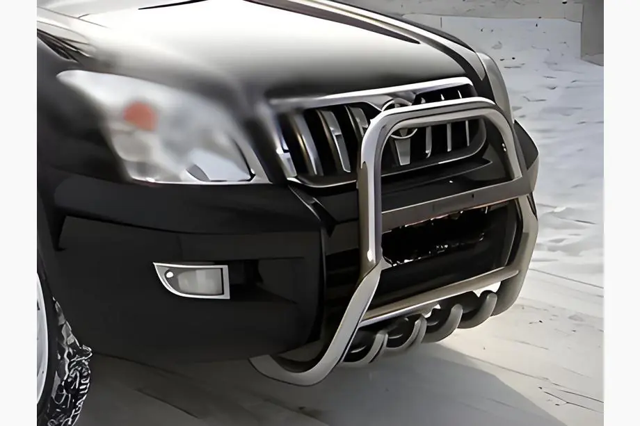Toyota Land Cruiser Prado 120 2002-2009 гг. Высокий кенгурятник (нержавейка)