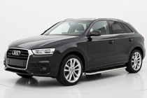 Audi Q3 2011-2019 гг. Боковые Подножки Maydos V1 (2 шт., Алюминий и Нержавейка) фото 1