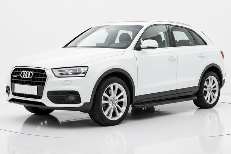 Audi Q3 2011-2019 гг. Боковые пороги Bosphorus Black (2 шт., алюминий) Image