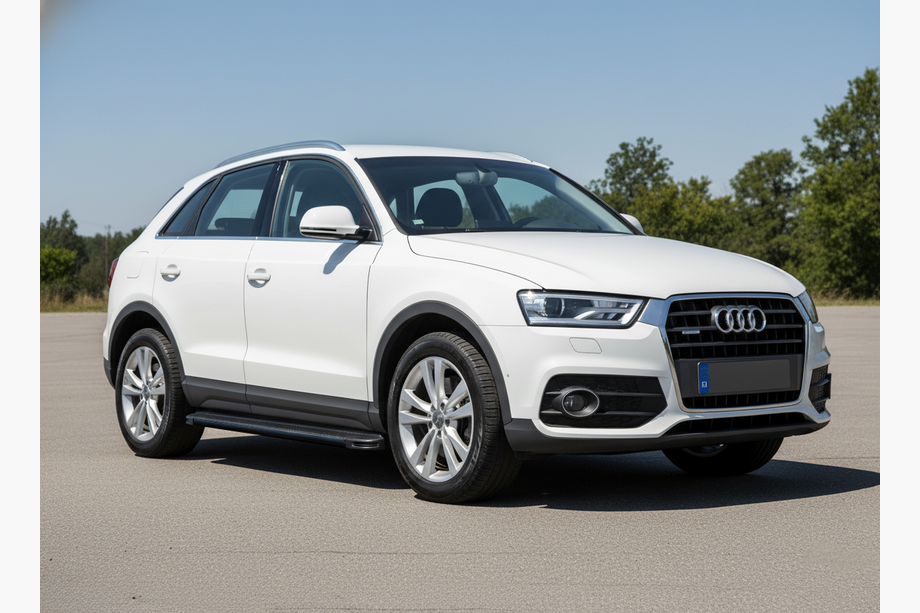 Audi Q3 2011-2019 гг. Боковые Подножки RedLine Black (2 шт., Алюминий) Image