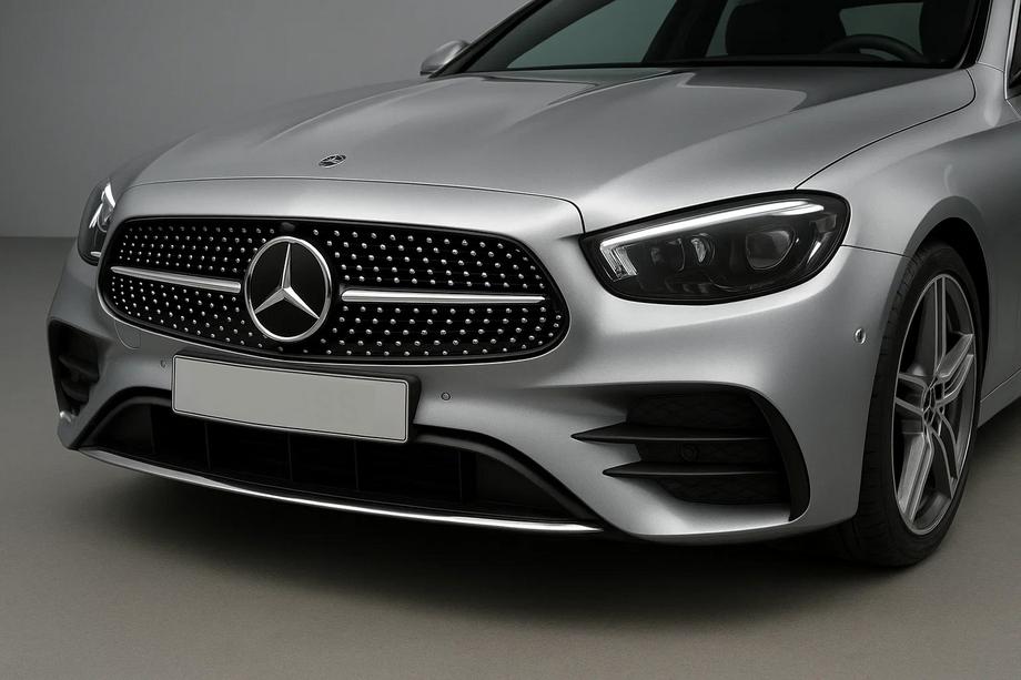 Mercedes E-class coupe C238 2016-2024 гг. Передняя решетка Diamond Silver (для AMG-Line 2020-2023) Фото 3