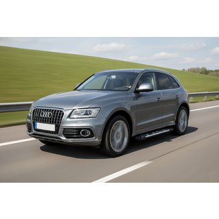 Боковые Подножки Sunrise (2 шт., Алюминий) Audi Q5 2008-2017 гг. фото 1