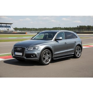Боковые пороги Bosphorus Black (2 шт., алюминий) Audi Q5 2008-2017 гг. фото 1