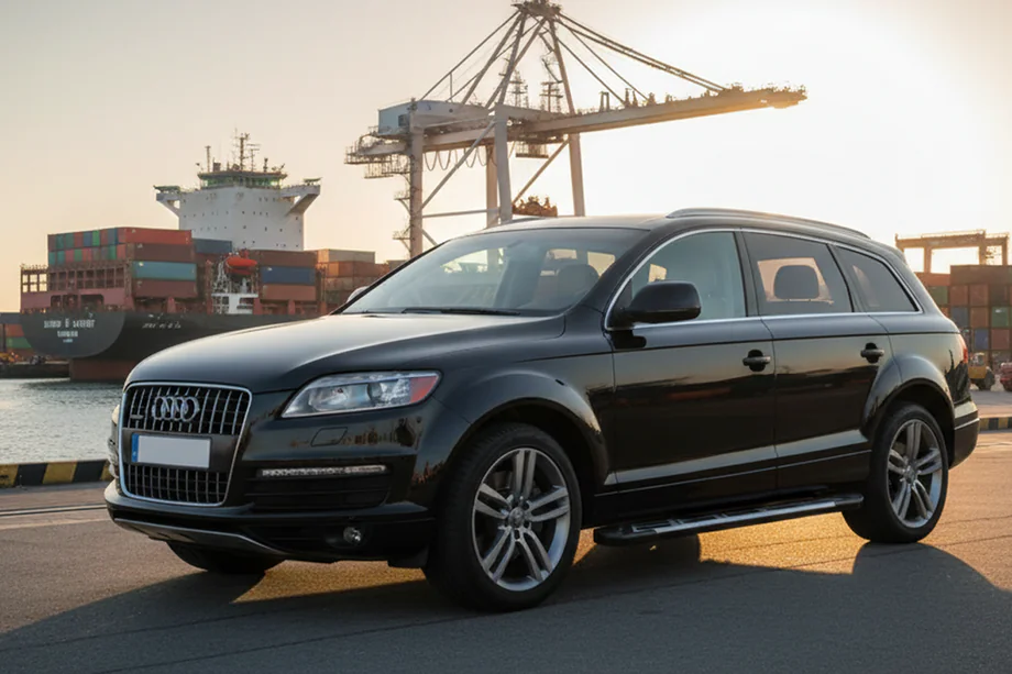 Audi Q7 2005-2015 гг. Боковые Подножки Sunrise (2 шт., Алюминий)