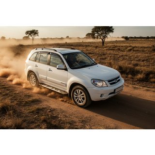 Боковые Подножки Sunrise (2 шт., Алюминий) Chery Tiggo 1 2005-2016 гг. фото 1