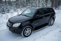 Chery Tiggo 1 2005-2016 гг. Боковые Подножки Tayga (2 шт., Алюминий) фото 1