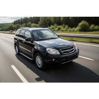 Боковые Подножки Maydos V1 (2 шт., Алюминий и Нержавейка) Chery Tiggo 1 2005-2016 гг. фото 1