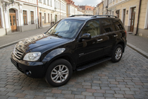 Chery Tiggo 1 2005-2016 гг. Боковые пороги Bosphorus Black (2 шт., алюминий) фото 1