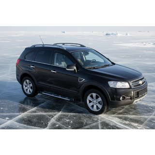 Боковые Подножки Sunrise (2 шт., Алюминий) Chevrolet Captiva 2006-2019 гг. фото 1