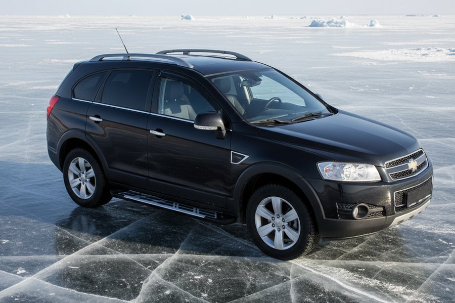 Chevrolet Captiva 2006-2019 гг. Боковые Подножки Sunrise (2 шт., Алюминий) Image