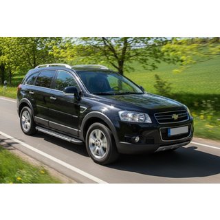 Боковые Подножки Duru (2 шт., Алюминий) Chevrolet Captiva 2006-2019 гг. фото 1