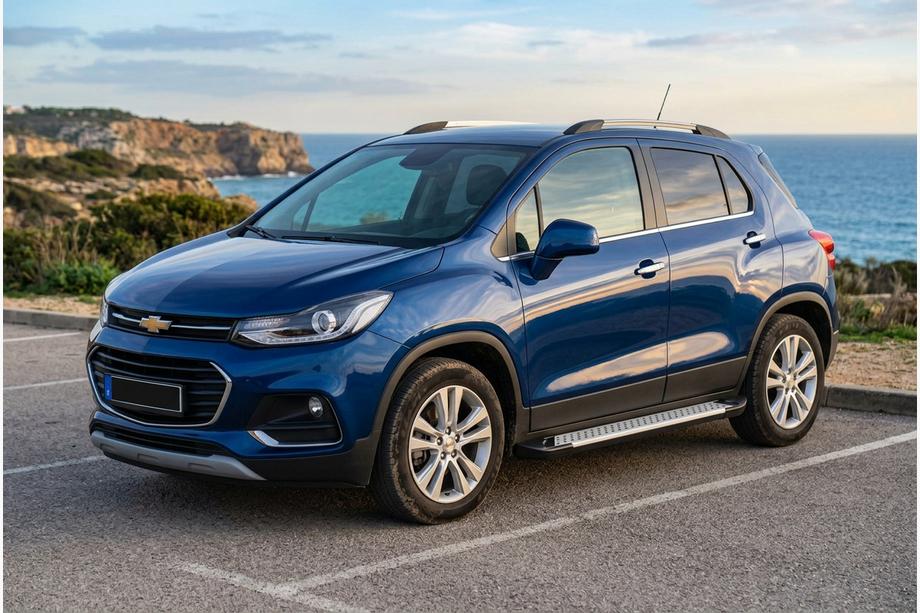Chevrolet Trax 2012-2023 гг. Боковые пороги Allmond Grey (2 шт., алюминий) Image