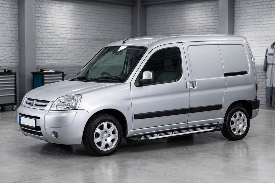 Citroen Berlingo 1996-2008 гг. Боковые Подножки Sunrise (2 шт., Алюминий) Image