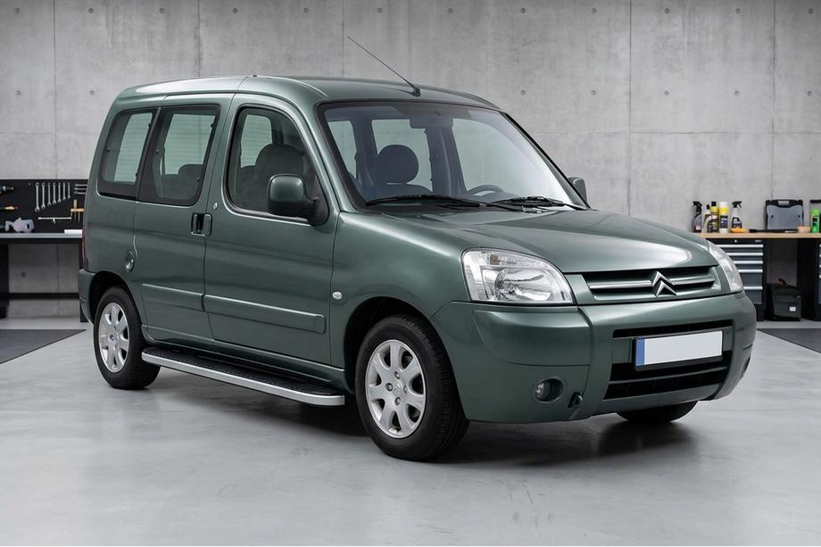 Citroen Berlingo 1996-2008 гг. Боковые Подножки Tayga Grey (2 шт., Алюминий) Image