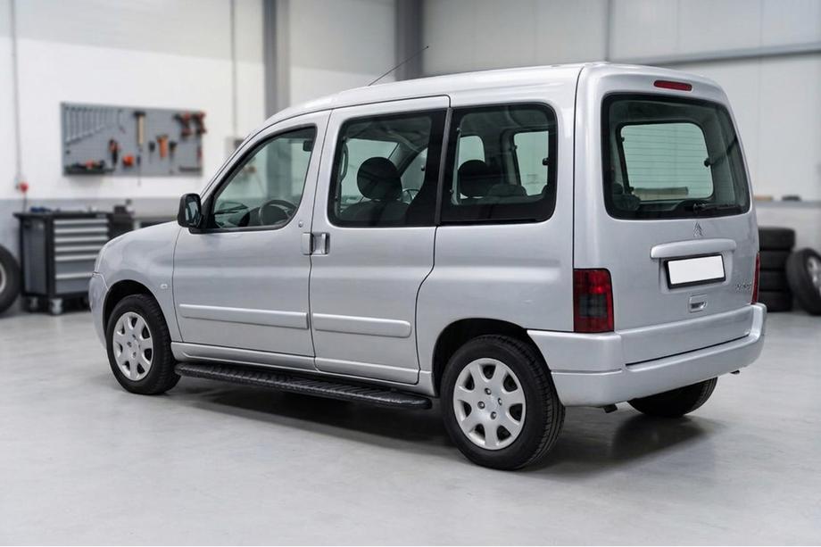Citroen Berlingo 1996-2008 гг. Боковые пороги Bosphorus Black (2 шт., алюминий) Image