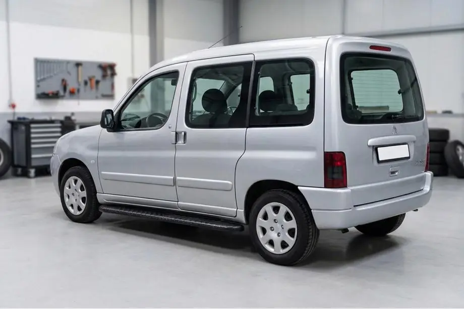 Citroen Berlingo 1996-2008 гг. Боковые пороги Bosphorus Black (2 шт., алюминий) Image
