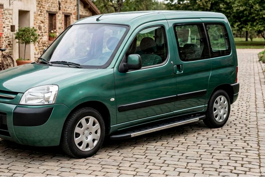 Peugeot Partner 1996-2008 гг. Боковые Подножки Duru (2 шт., Алюминий) Image
