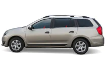 Renault Logan MCV 2013-2022 гг. Окантовка окон нержавейка (4 шт) фото 1